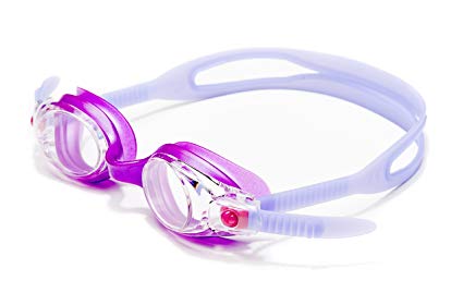 Luna Swimming Goggles Freestyle Plus with Easy-Adjust Strap Purple with Clear Lenses
