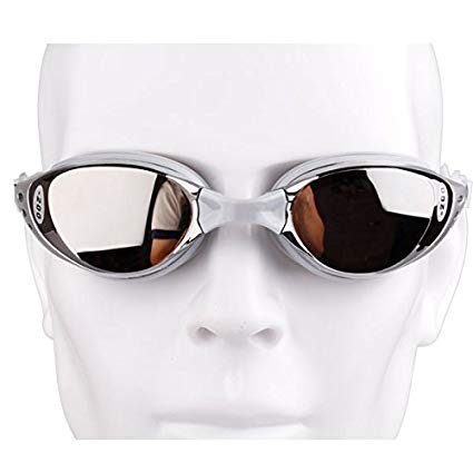 REIZ M301-SL-200 Waterproof Antifog Coating Myopia Eyewear Goggles Swimming Glasses 200 Degrees - Silver