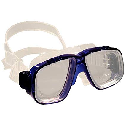 Different Nearsight Optical Corrective Lenses on Each Side Swim Goggles Mask, tBlue