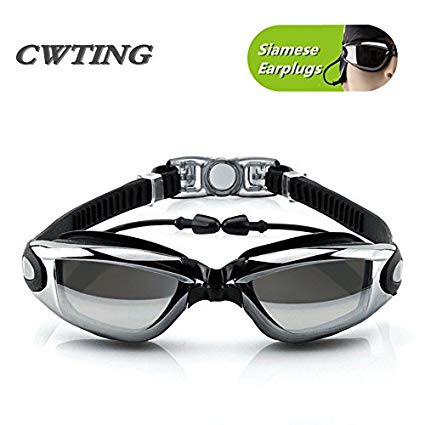 CWTING Swim Goggles, Swimming Goggles Triathlon Equipment Anti-Fog, Waterproof,UV Protection Lenses for men women teens kids