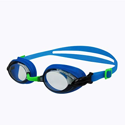 Dr.B Barracuda Optical Swim Goggle BARRACUDA RX with 3 Nose Pieces, Corrective, Anti-fog UV Protection, Comfortable Fit No leaking, Easy adjusting for Adults Men Women #92295 Blue