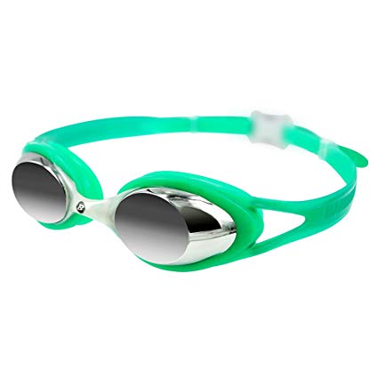 Barracuda Junior Swim Goggle CARNAVAL - Mirror Lenses Anti-fog UV Protection Anti-glare, Silicone Seals Strap, Easy-adjustment No leaking for Kids, Children ages 7-15#34710