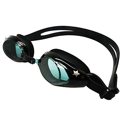 Palantic Black UV Nearsighted Prescription Corrective Youth Swim Goggles