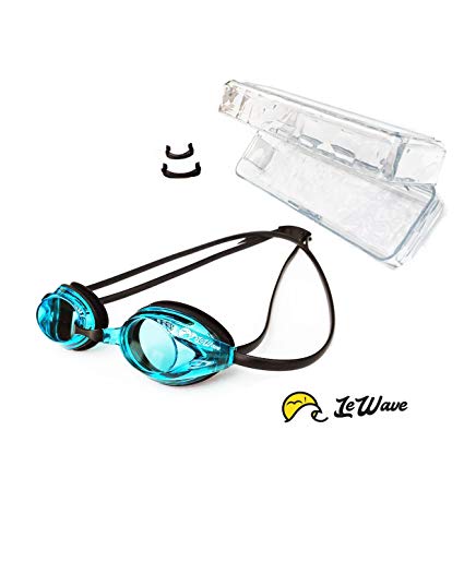 LeWave Swimming Goggles - Clear Vision Swim Goggles - Anti-Fog - No Leaking - Superior Quality, Anti-Shatter & UV Protection Lens, Protective Case for Adults, Kids, Men Women