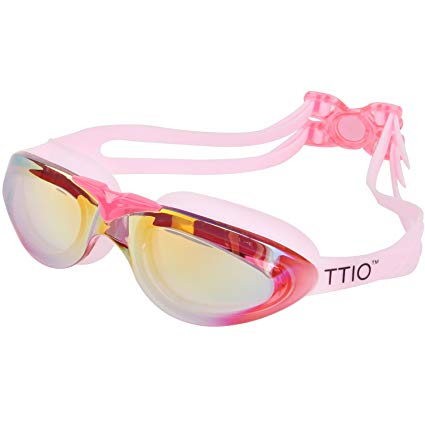 TTIO Swimming Goggles Anti-fog UV Protection Unisex Wide View No Leaking With Adjustable Strap