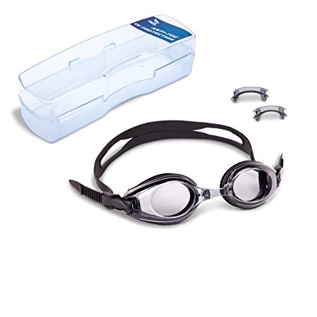 IST RX Prescription Swim Goggle with Optical Corrective UV Protection Anti-Fog Lenses