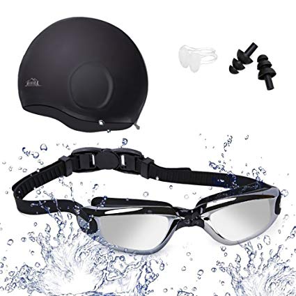 HiHiLL Swimming Goggles - Goggles, Adult Swim Goggles, Anti-fog