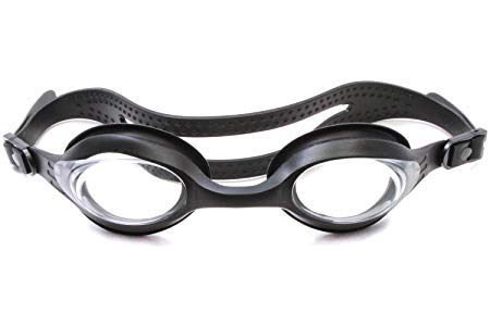 Splaqua Black Original Swim Goggle with Prescription Lens All Diopters (-3.5)