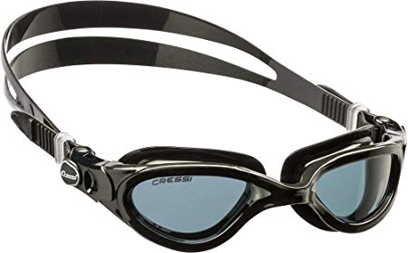 Adult Swim Goggles with Curved Shatterproof Colored Lens | FLASH made in Italy by Cressi: quality since 1946