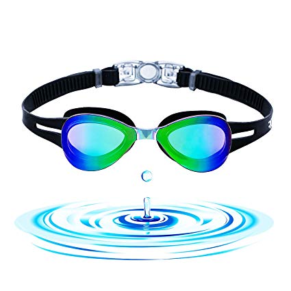 ROTERDON Swim Goggles, Swimming Goggles No Leaking Anti Fog UV Protection Triathlon Goggles for Adult Men Women Youth Kids