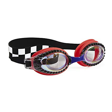 Bling2o Goggles Kids Swim Goggles - “Rally Racer” Kids Swimming Goggles with Anti Fog UV Protection and Custom Kid Goggles Hard Case