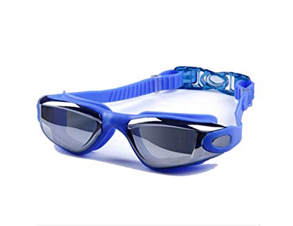Swimming Goggles, Invin Men and Women Universal Ergonomics Anti-fog Anti-UV Plating HD Goggles