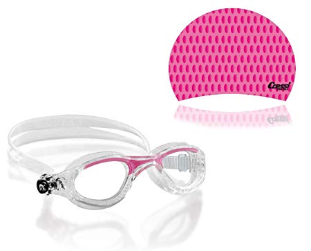 Cressi Flash Swim Goggle with Silicone Swim Cap