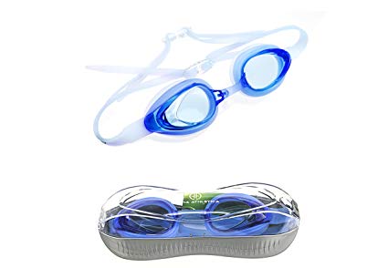Alpha Athletica Swim Goggles for Kids, Great Toy for Children, Waterproof Leak Free Anti Fog Lenses, Adjustable Strap, Perfect Swimming Pool Goggles for Youth Boys and Girls, Includes Protective Case