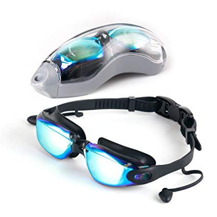 LMDSHW Swim Goggles, Swimming Goggles Professional Anti Fog Clear Vision UV Protection, Comfortable Swimming Goggles for Men Women & Kids