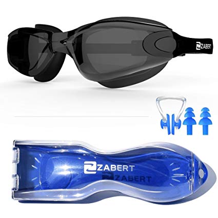 ZABERT Swim Goggles For Adult Women Men - Anti Fog Uv Protection Lens No Leaking Swimming Goggles - for Pool Open Water, Pink, White, Black