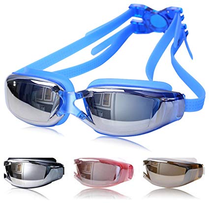 VANCIC Swimming Goggles Anti Fog No Leaking Swim Glasses with Free Nose Clip & Earplugs for Men Women Youth Kid Child