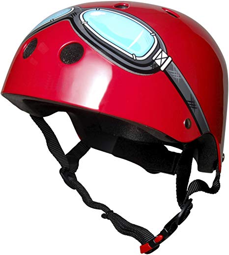 Kiddimoto Kids Helmet - Red Goggle