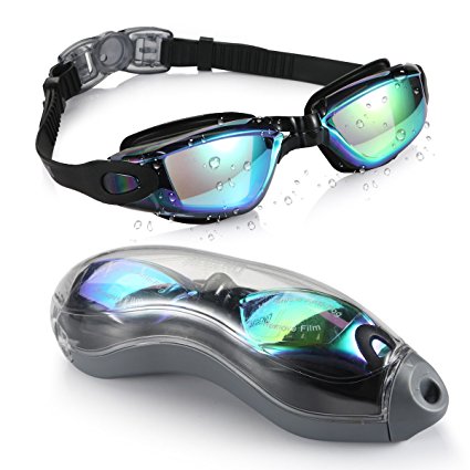 Aegend Swim Goggles, Swimming Goggles No Leaking Anti Fog UV Protection Triathlon Swim Goggles with Free Protection Case for Adult Men Women Youth Kids Child, Multiple Choice