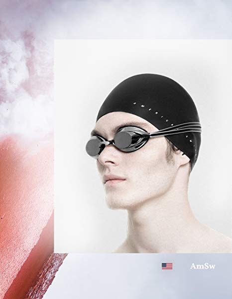 American Swimmers️ - Ultra Premium Swimming Goggles - For Men and Women - Model F7 - Mirrored Lenses (Gray)